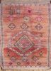 nuray red and orange wool hand knotted Rug - HeadShot