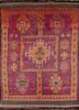 nuray pink and purple wool hand knotted Rug - HeadShot