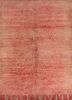 nuray red and orange wool hand knotted Rug - HeadShot