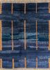 zuri blue wool hand knotted Rug - HeadShot