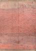 nuray red and orange wool hand knotted Rug - HeadShot
