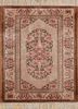 beige and brown chinese (c.2000) beige and brown silk hand knotted Rug