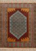 kiaan blue wool hand knotted Rug - HeadShot