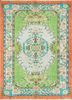 vintage green wool hand knotted Rug - HeadShot vintage green wool hand knotted Rug - HeadShot