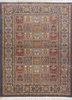 aalam blue wool hand knotted Rug - HeadShot