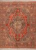 aalam red and orange wool hand knotted Rug - HeadShot aalam red and orange wool hand knotted Rug - HeadShot
