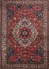 aalam red and orange wool hand knotted Rug - HeadShot aalam red and orange wool hand knotted Rug - HeadShot