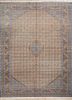 aalam gold wool hand knotted Rug - HeadShot