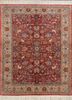 aalam red and orange wool hand knotted Rug - HeadShot aalam red and orange wool hand knotted Rug - HeadShot