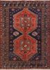 kiaan red and orange wool hand knotted Rug - HeadShot kiaan red and orange wool hand knotted Rug - HeadShot