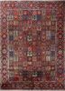 aalam red and orange wool hand knotted Rug - HeadShot aalam red and orange wool hand knotted Rug - HeadShot