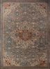 aalam blue wool hand knotted Rug - HeadShot aalam blue wool hand knotted Rug - HeadShot
