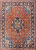 aalam red and orange wool hand knotted Rug - HeadShot aalam red and orange wool hand knotted Rug - HeadShot