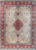 aalam red and orange wool hand knotted Rug - HeadShot aalam red and orange wool hand knotted Rug - HeadShot