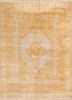 aalam gold wool hand knotted Rug - HeadShot