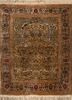 gulmarg green silk hand knotted Rug - HeadShot gulmarg green silk hand knotted Rug - HeadShot