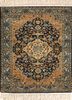 gulmarg blue silk hand knotted Rug - HeadShot gulmarg blue silk hand knotted Rug - HeadShot