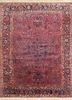 aalam red and orange wool hand knotted Rug - HeadShot aalam red and orange wool hand knotted Rug - HeadShot
