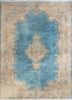 aalam blue wool hand knotted Rug - HeadShot aalam blue wool hand knotted Rug - HeadShot