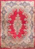 aalam red and orange wool hand knotted Rug - HeadShot aalam red and orange wool hand knotted Rug - HeadShot