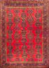 kiaan red and orange wool hand knotted Rug - HeadShot kiaan red and orange wool hand knotted Rug - HeadShot