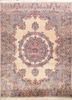 aalam gold wool hand knotted Rug - HeadShot