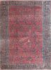 aalam red and orange wool hand knotted Rug - HeadShot aalam red and orange wool hand knotted Rug - HeadShot