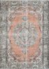 vintage red and orange wool hand knotted Rug - HeadShot vintage red and orange wool hand knotted Rug - HeadShot