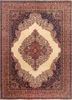 aalam gold wool hand knotted Rug - HeadShot