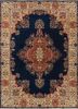 aalam blue wool hand knotted Rug - HeadShot aalam blue wool hand knotted Rug - HeadShot