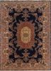 aalam blue wool hand knotted Rug - HeadShot aalam blue wool hand knotted Rug - HeadShot