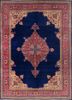 aalam blue wool hand knotted Rug - HeadShot aalam blue wool hand knotted Rug - HeadShot