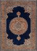 aalam blue wool hand knotted Rug - HeadShot aalam blue wool hand knotted Rug - HeadShot