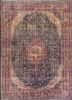 vintage blue wool hand knotted Rug - HeadShot vintage blue wool hand knotted Rug - HeadShot