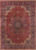 aalam red and orange wool hand knotted Rug - HeadShot aalam red and orange wool hand knotted Rug - HeadShot