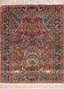 gulmarg red and orange silk hand knotted Rug - HeadShot gulmarg red and orange silk hand knotted Rug - HeadShot