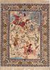 aalam ivory wool hand knotted Rug - HeadShot