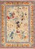 aalam ivory wool hand knotted Rug - HeadShot aalam ivory wool hand knotted Rug - HeadShot