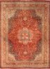 aalam red and orange wool hand knotted Rug - HeadShot aalam red and orange wool hand knotted Rug - HeadShot