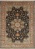 aalam grey and black wool hand knotted Rug - HeadShot aalam grey and black wool hand knotted Rug - HeadShot