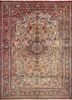 aalam gold wool hand knotted Rug - HeadShot