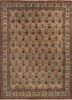 aalam gold wool hand knotted Rug - HeadShot