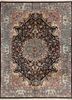 aalam grey and black wool hand knotted Rug - HeadShot aalam grey and black wool hand knotted Rug - HeadShot
