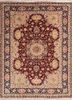 aalam red and orange wool hand knotted Rug - HeadShot aalam red and orange wool hand knotted Rug - HeadShot