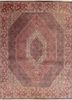 aalam red and orange wool hand knotted Rug - HeadShot