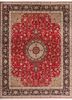 aalam red and orange wool hand knotted Rug - HeadShot aalam red and orange wool hand knotted Rug - HeadShot