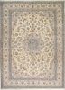 aalam ivory wool hand knotted Rug - HeadShot