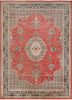 aalam red and orange wool hand knotted Rug - HeadShot aalam red and orange wool hand knotted Rug - HeadShot