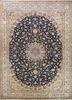 aalam beige and brown wool hand knotted Rug - HeadShot