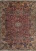 aalam blue wool hand knotted Rug - HeadShot